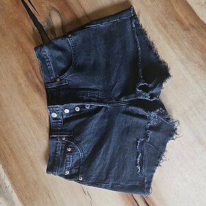 Levis 501 Denim Cuttoff Shorts black